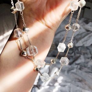 Mid-Length, Layered, Crystal Necklace
